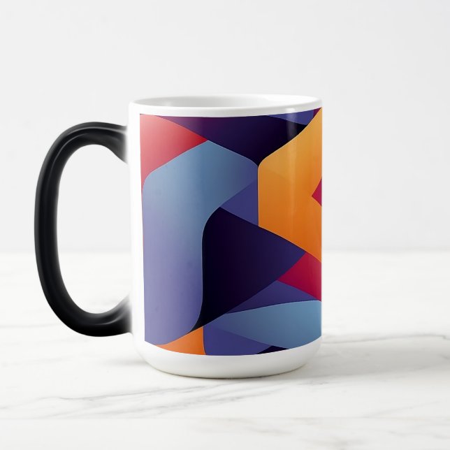 Caneca Mágica Padrão Geométrico 3D Vibrante 2 (Esquerda)