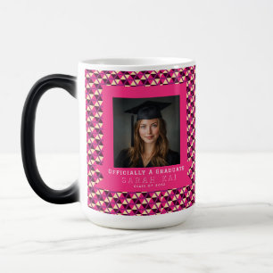 Caneca Mágica Padrão Hexagonal Único Graduação Faculdade