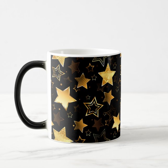 Caneca Mágica Padrão sem costura com estrelas de Ouro (Esquerda)