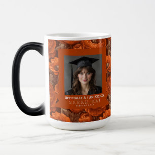 Caneca Mágica Padrão Único de Ranunculus Parabéns Graduado