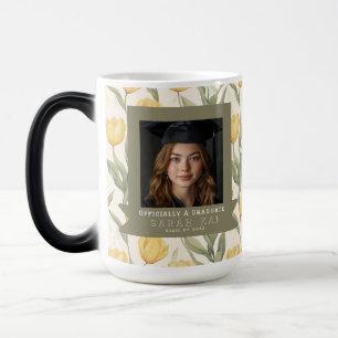 Caneca Mágica Padrão Único de Tulipa Parabéns Graduado