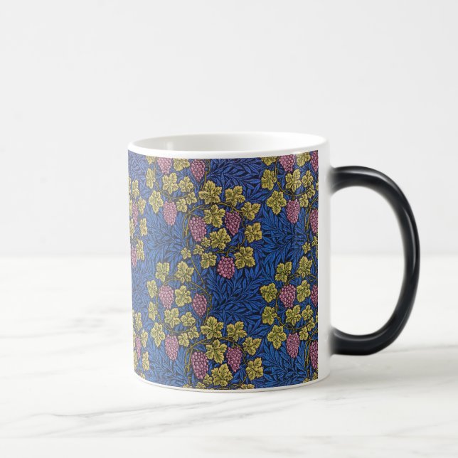 Caneca Mágica Padrão William Morris Grapevine (Vinhas De Vinho) (Direita)