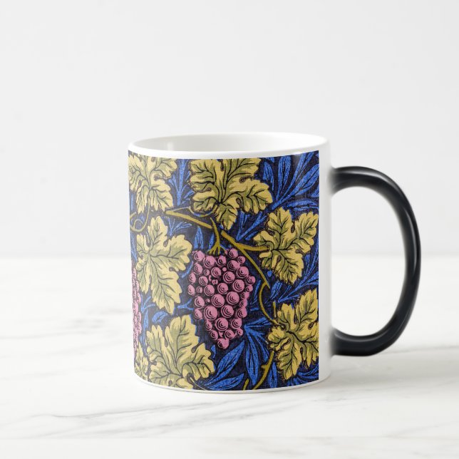 Caneca Mágica Padrão William Morris Grapevine (Vinhas De Vinho) (Direita)
