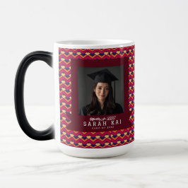 Caneca Mágica Padrão Zigzag Elegante Graduado no Ensino Médio