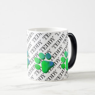 Caneca Mágica Padrões de NOME de PET Impressões coloridas de pat
