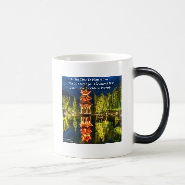 Caneca Mágica Pagode Chinesa E Provérbio Da Natureza (Direita)