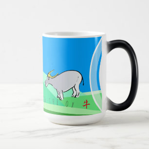 Caneca Mágica Paisagem cartográfica Ox Chinês Novo Ano Zodiac Mu