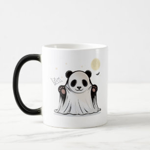 Caneca Mágica Panda Fantasma Fofo Sob a Lua 