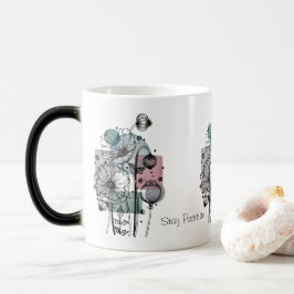 Caneca Mágica Papagaios Em Tinta E Coffee Moug