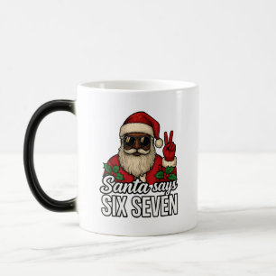 Caneca Mágica Papai Noel Engraçado Diz Seis Sete 6 7 Natal Vinta
