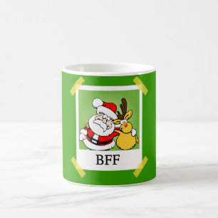 Caneca Mágica Papai noel & rena BFF
