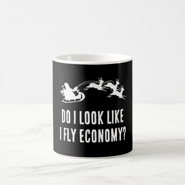Caneca Mágica Papais noeis Engraçados Feliz Natal - Voo Economia (Centro)