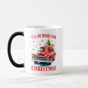 Caneca Mágica Papais noeis Engraçados Trump Rodando Caminhão Ver