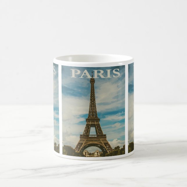 Caneca Mágica Paris Romântica: Férias de Férias de Viagens vinta (Centro)