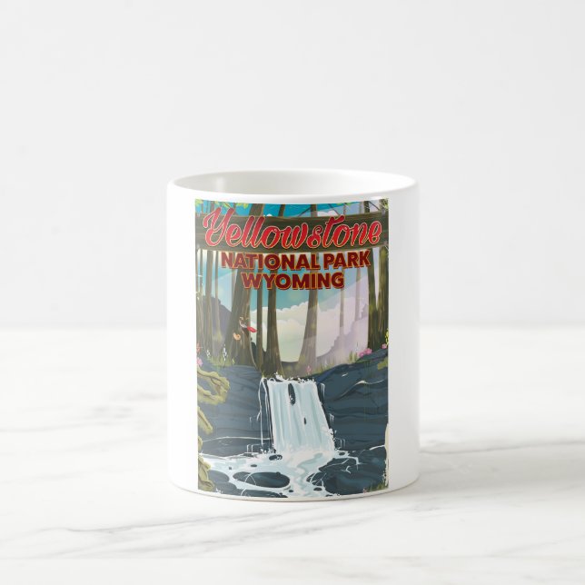 Caneca Mágica Parque Nacional Yellowstone, poster de viagens Wyo (Centro)