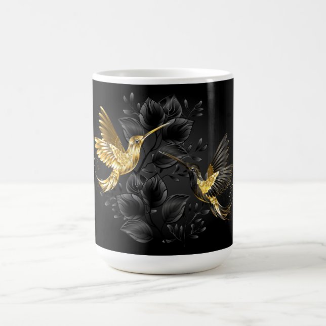 Caneca Mágica Pássaro Humino Negro e Dourado (Center)