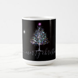 Caneca Mágica Pastel de Natal feliz acendeu árvore de Natal