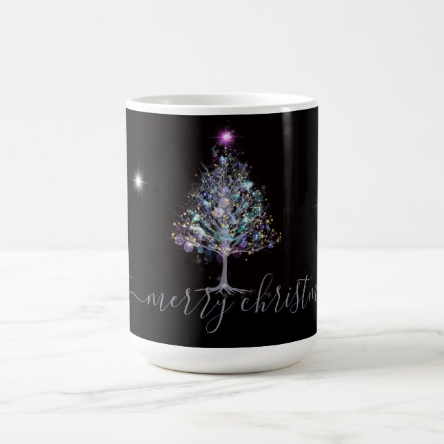 Caneca Mágica Pastel de Natal feliz acendeu árvore de Natal (Center)