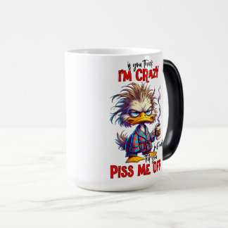 Caneca Mágica Pato Mal-Humorado Citação Sarcástica de Café