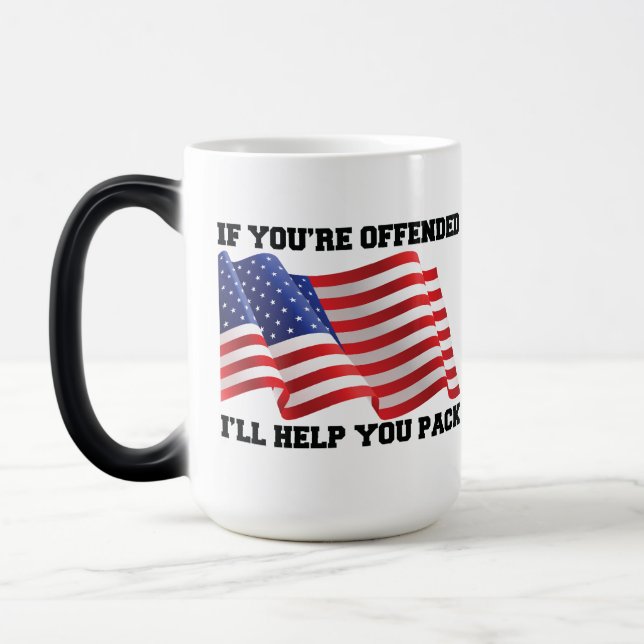 Caneca Mágica Patriota Americano (Esquerda)