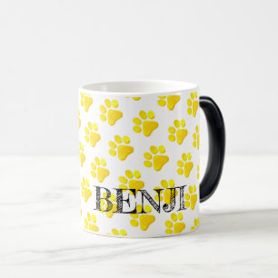 Caneca Mágica Paw Imprime o Nome de Pet Moderno e de Quatro Lege
