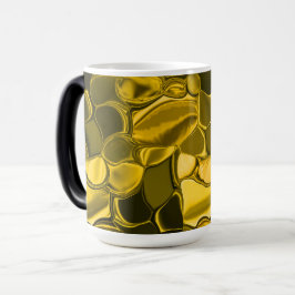 Caneca Mágica Peças amarelas ou douradas parecem ouro-metal