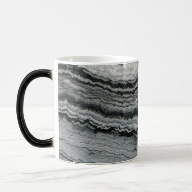 Caneca Mágica Pedra negra do mármore branco-preto (Esquerda)