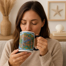 Caneca Mágica Peixes na Abstrato do oceano