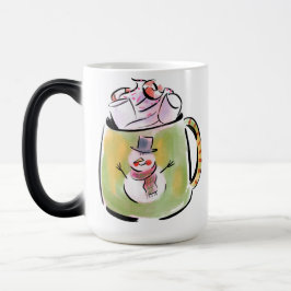 Caneca Mágica Pele mágica de neve e cacau