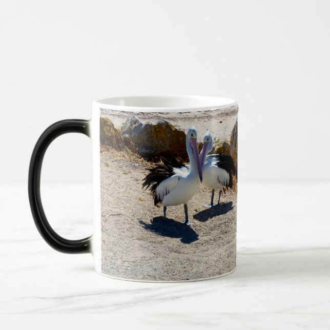 Caneca Mágica Pelicanos Apaixonados (Esquerda)