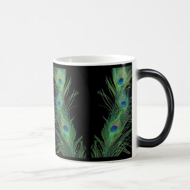 Caneca Mágica Penas verdes com preto (Direita)