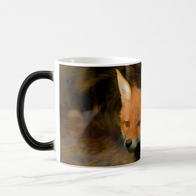 Caneca Mágica Pequeno Fox Cub Retrato (Esquerda)