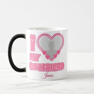 Caneca Mágica Personalizado Eu Amo Meu Namorado - Adicionar Foto