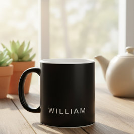 Caneca Mágica Personalized Black & Monogram with Custom