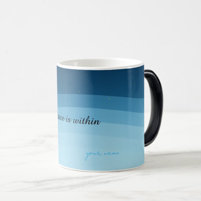 Caneca Mágica Personalized Night Sky Mug, Custom Name Ocean Wave (Frente Esquerda)