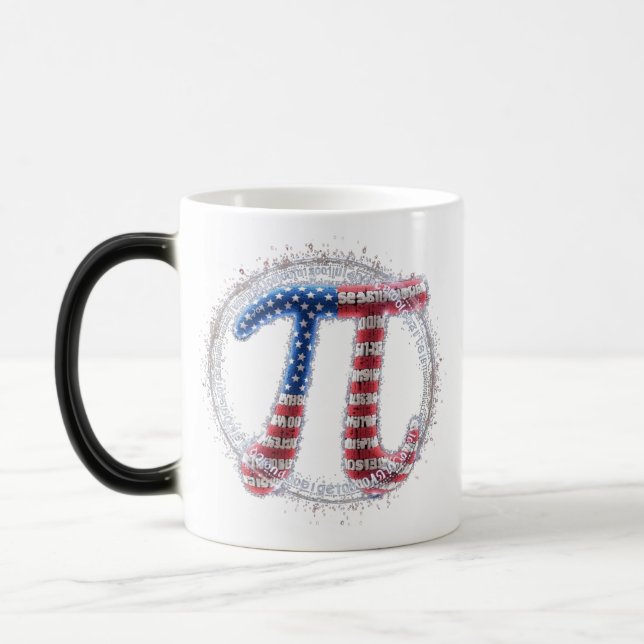 Caneca Mágica Pi Vermelho, Branco e Azul (Esquerda)