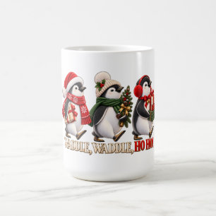 Caneca Mágica Pinguim de Natal Fofo Cambaleia Ho Ho