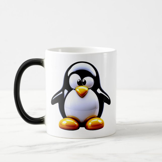 Caneca Mágica Pinguim Fofo (Esquerda)