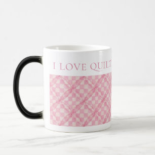 Caneca Mágica PINK VERIFIQUE QUILT Morphing Mug + Texto