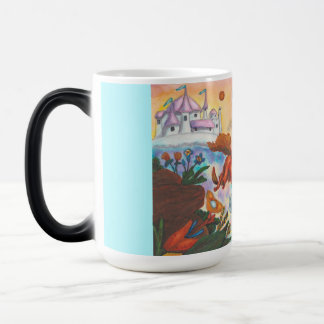 Caneca Mágica Pintura em Aquarela Unicórnio Opala Fada Dragão Fo