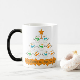 Caneca Mágica Pirâmide de árvores de Natal feita de neve do xmas
