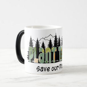 Caneca Mágica Plante Árvores, Salve nosso Planeta, Moderno, Lega
