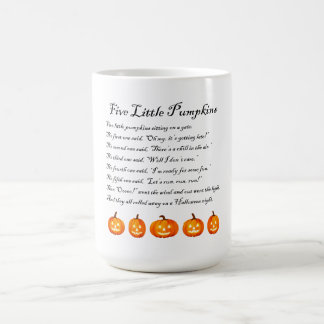 Caneca Mágica Poema de Halloween de Cinco Pequenos Pumpkins