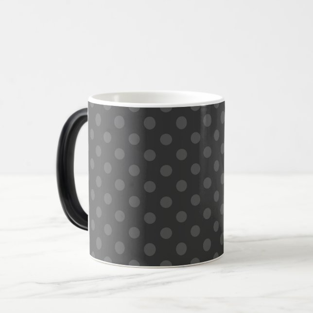 Caneca Mágica Ponto cinza, Ponto, Preto e branco (Frente Esquerda)