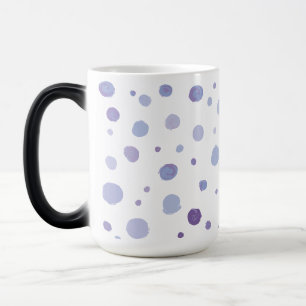 Caneca Mágica pontos polka pintados à mão