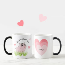 Porco rosa fofo para o Dia dos Namorados