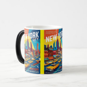 Caneca Mágica POSTER DE VIAGENS AR Nova Iorque dos anos 60