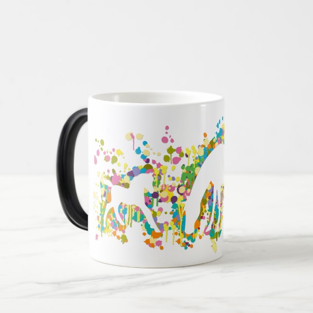 Caneca Mágica Potro com respingo da mamã (Frente Esquerda)