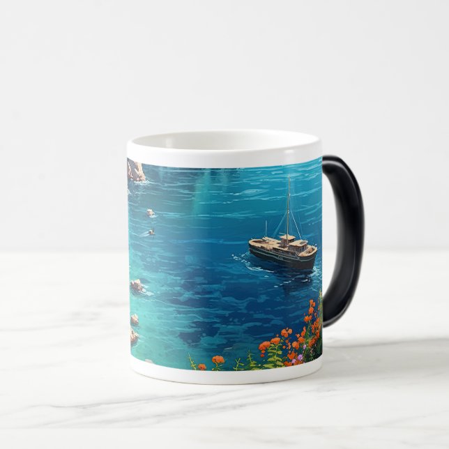 Caneca Mágica Praia na Grécia (Frente Esquerda)