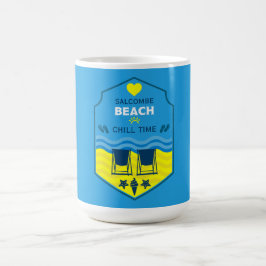 Caneca Mágica Presente britânico na praia